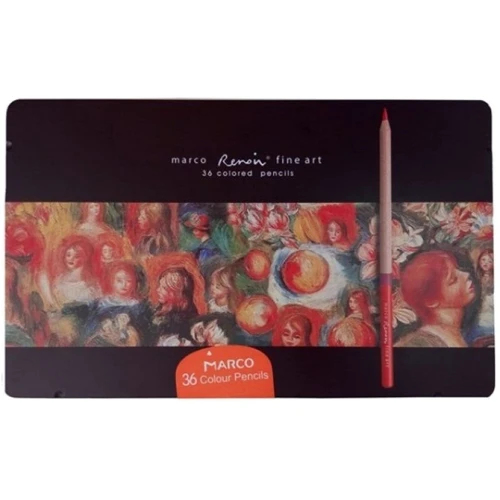 Карандаши Marco FineArt-36TN 36 цв в металлическом пенале Кедр
