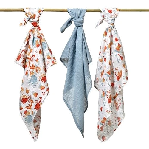 Пелюшки Babyono муслінові 70х70 см темно-сірий 3 шт (348/07)