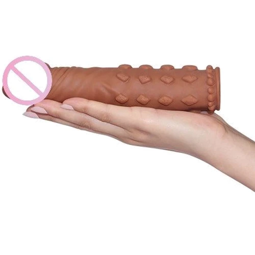 Насадка на член LoveToy Pleasure X-Tender Penis Sleeve Add 2" Brown