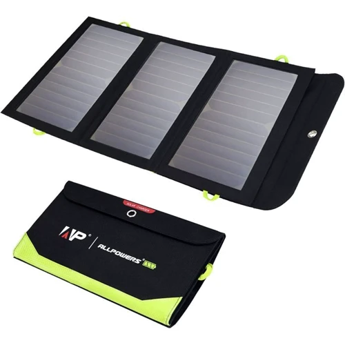 Внешний аккумулятор Солнечная панель Allpowers 21W with Power Bank 10000mAh (AP-SP-002-BLA-NEW)