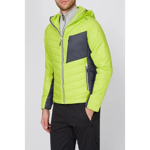 Куртка CMP Man Jacket Fix Hood Acido 31Z2247-E112 50 салатова демісезонна з капюшоном: Вид куртки