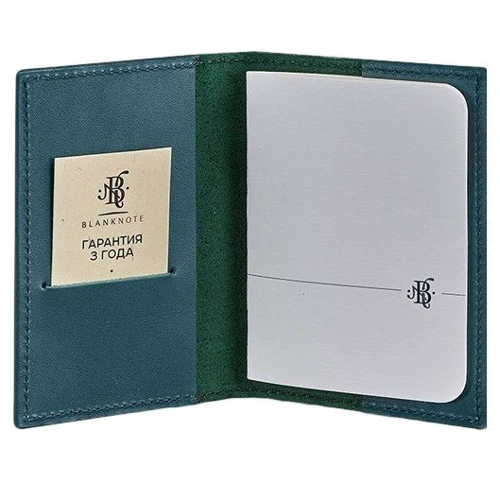 Обкладинка для паспорта BlankNote 1.2 зелена (BN-OP-1-2-malachite): Стать унісекс