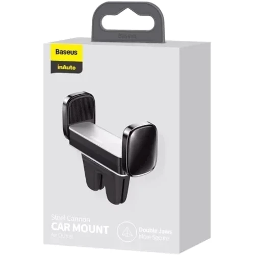 Держатель Baseus Car Holder Air Vent Steel Cannon Silver (SUGP-0S) фото 9