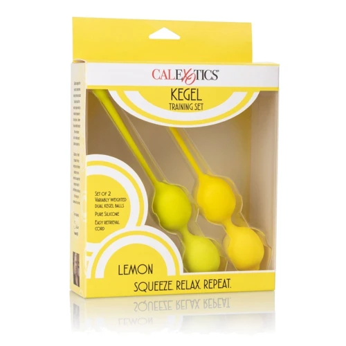 CalExotics Kegel Training Set Lemon вагинальные шарики, 9.5x3.25 см