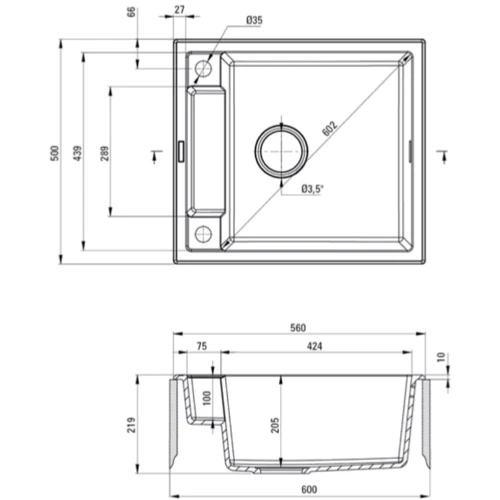 Кухонная мойка Deante Magnetic ZRM N103