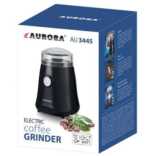 Кофемолка Aurora AU 3445: Блокировка включения при снятой крышке Нет
