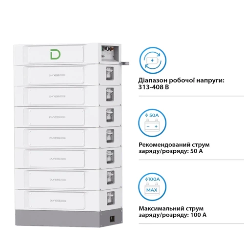 Аккумуляторная батарея Dyness STACK100-7 7xS51100, 35.84kW, 358.4V, 100Ah, LiFePO4