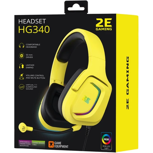 Навушники 2E Gaming HG340 RGB USB 7.1 Yellow (2E-HG340YW-7.1): Опір навушників (Ом) 16