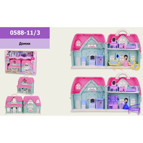 Ляльковий будиночок A-Toys з меблями, фігурками 0588-11 / 3