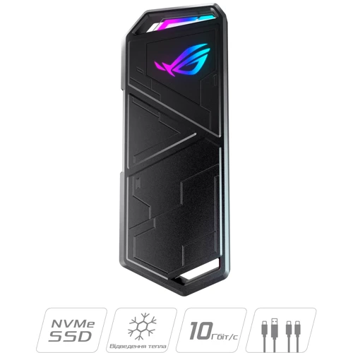 Аксессуар для накопителя ASUS SSD M.2 PCIe NVMe STRIX ARION ESD-S1C/BLK/G/AS USB 3.1 Gen2 (ESD-S1C/BLK/G/AS): Тип аксессуара Внешний карман