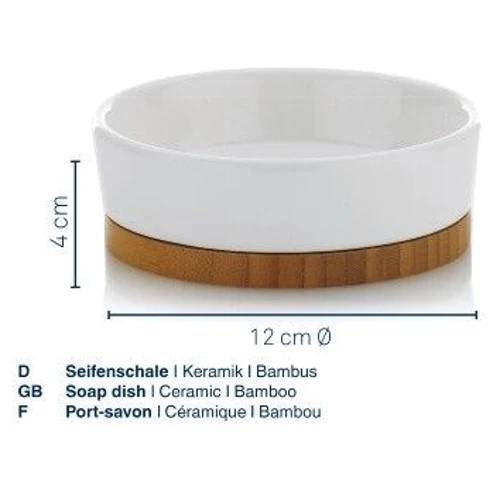 Мыльница KELA Natura белый 12х4 см (20969)