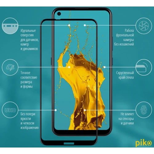Аксесуар для смартфона Piko Tempered Glass Full Glue Black for Oppo A15: Сумісність Oppo A15