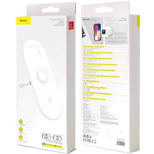 Зарядний пристрій Baseus Wireless Charging Smart White (WX3IN1-C02) for Apple iPhone, Apple Watch and Apple AirPods фото 10