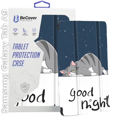 Аксесуар для планшетних ПК BeCover Smart Case Good Night для Samsung X115 Galaxy Tab A9 (709908): Колір малюнок