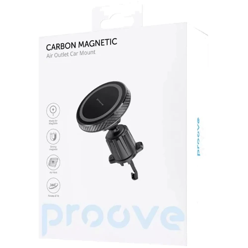 Держатель Proove Car Holder Air Vent Carbon Magnetic Black фото 6