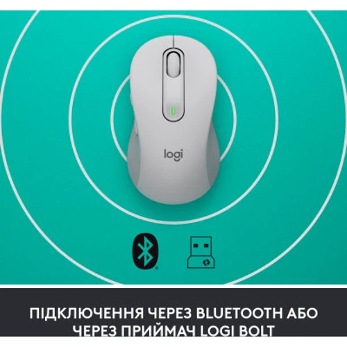 Мышь Logitech Signature M650 L Wireless Mouse for Business Off-White (910-006349): Тип сенсора оптический