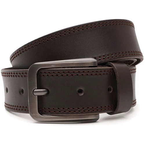 Мужской ремень Borsa Leather коричневый (V1125FX18-brown)