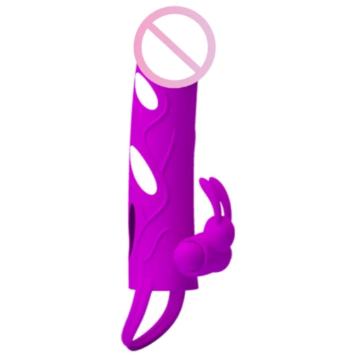 Насадка на член LYBAILE Pretty Love 5.5 "Vibrating Penis Sleeve Purple