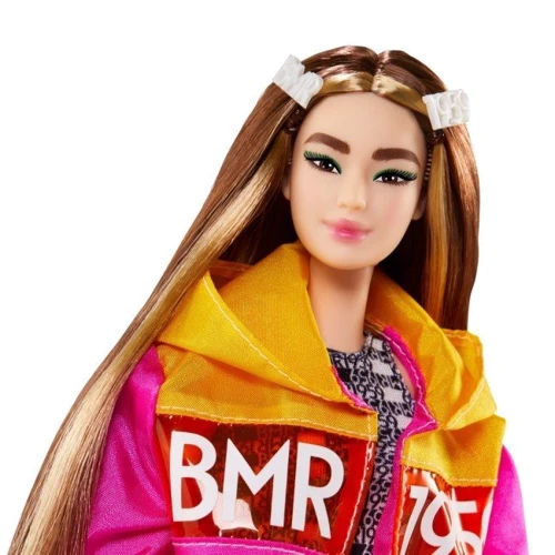 Колекційна лялька Mattel Barbie BMR 1959 у кольоровій ветровке фото 5