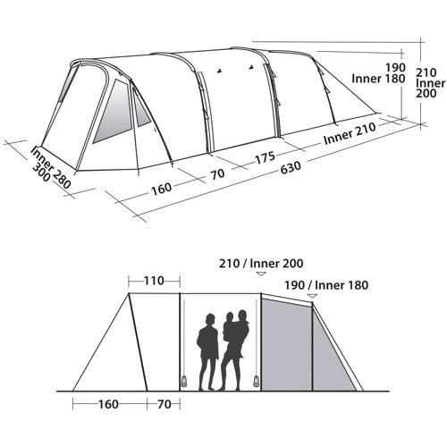 Палатка Easy Camp Palmdale 500 Lux Forest Green