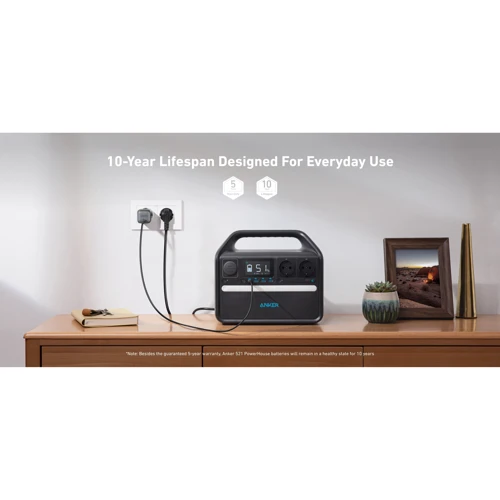 Зарядная станция Anker 535 PowerHouse 512Wh 500W (A1750311): Выходы потребителей Автоприкуриватель, USB-C, USB-A, 220V