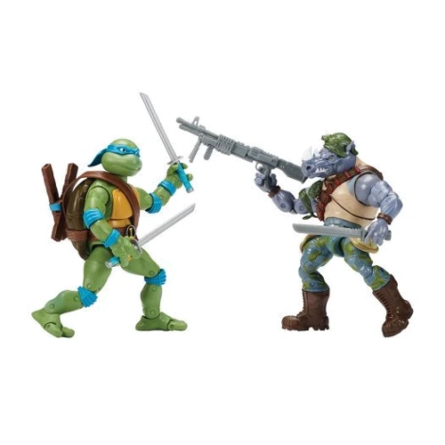 Набір фігурок TMNT серії Черепашки-ніндзя класичні - Леонардо проти Рокстеді (34 точки артикуляції
