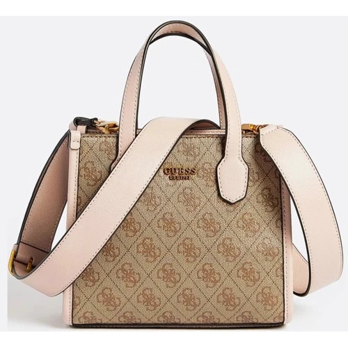 Жіноча сумка тоут GUESS SILVANA 2 CMPRTMNT MINI TOTE світло-коричнева (HWSN8665770-LLR)