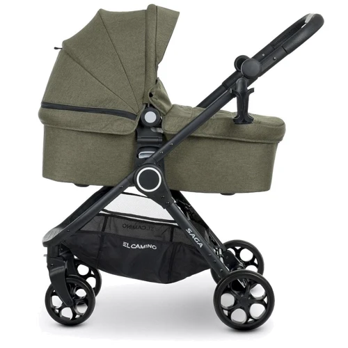 Коляска универсальная 2 в 1 El Camino ME 1085 SAGA Denim Khak Хаки (ME 1085 Denim Khaki EL CAMINO): Возможность установки люльки есть