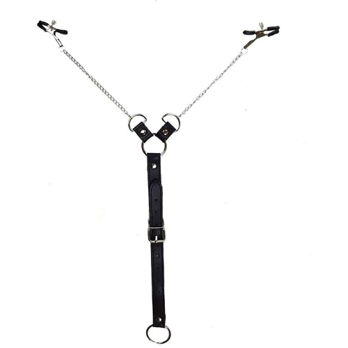 Зажимы для сосков с фиксацией на мошонке Nipple Clamps for Men