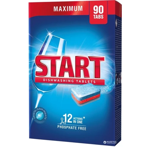Таблетки Start для очищення посудомийних машин Maximum 90 шт (4820207100084)