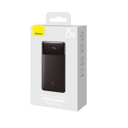 Внешний аккумулятор Baseus Power Bank 20000mAh Bipow Display 25W Black (PPBD020301): Кабели/переходники для смартфонов в комплекте USB Type-C