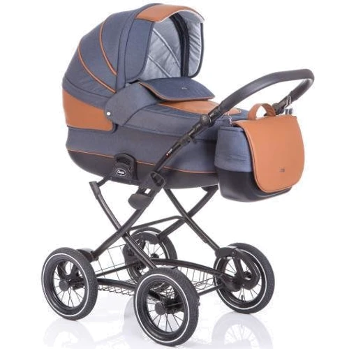 Универсальная коляска 3в1 ANEX CLASSIC C01 (jeans - brown eco-leather): Ширина шасси 58 см