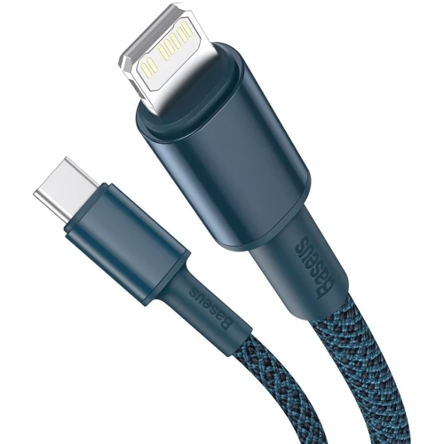 Кабель Baseus Cable USB-C to Lightning PD High Density Braided 20W 2m Blue (CATLGD-A03): Довжина 2 м