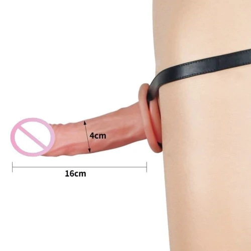 Страпон LoveToy Unisex Hollow Strap On Vibrating