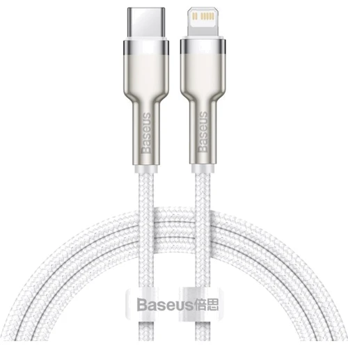 Кабель Baseus Cable USB-C to Lightning Cafule Metal PD 20W 1m White (CATLJK-A02)