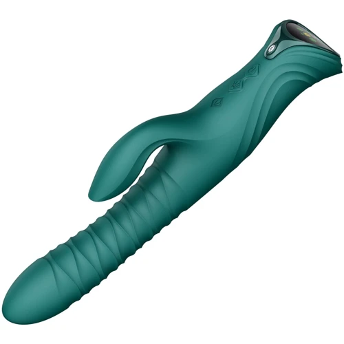 Пульсатор-кролик с вибрацией Zalo Mose 2 Turquoise Green