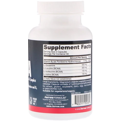 Jarrow Formulas BCAA Branched Chain Amino Acid Complex 120 Caps (JRW-15053): Тип BCAA