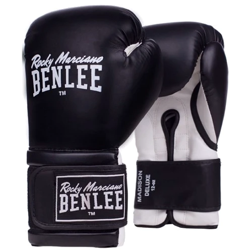 Перчатки боксерские Benlee MADISON DELUXE 14oz /PU/черно-белые фото 5