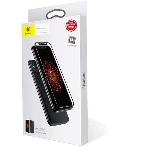 Защитное стекло для iPhone Baseus Tempered Glass Set (Front and Back) Transparent (SGAPIPHX-TZ02) for iPhone X/iPhone Xs фото 3