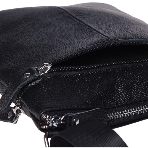 Мужская сумка планшет Borsa Leather черная (K1307-black): Фактура Матовая, Зернистая