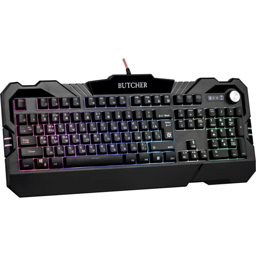 Клавиатура Defender Butcher GK-193DL RGB USB Black (45193): Количество клавиш 104