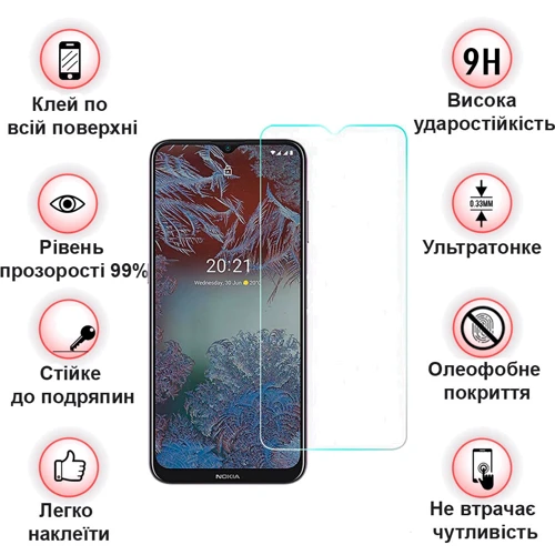 Аксесуар для смартфона BeCover Tempered Glass Clear for Nokia G10 / G20 (706390): Тип защитное стекло