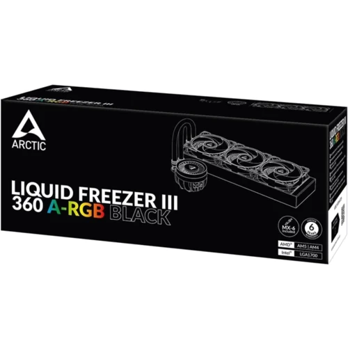 Кулер Arctic Liquid Freezer III 360 A-RGB Black (ACFRE00144A): Уровень шума, dB 25