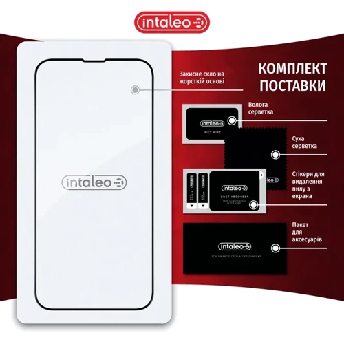 Захисне скло для iPhone Intaleo Tempered Glass Full Glue Black для iPhone 16e фото 7