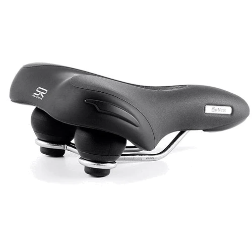 Сідло Selle Royal Premium OPTICA MODERATE, 3D Skingel, оббивка Black Astrale, 248х184мм, 530г, еластомери, жіноче, чорне: Матеріал рейки Сталь