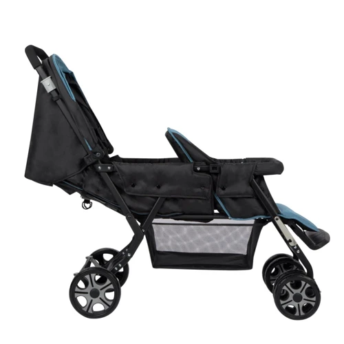 Прогулочная коляска для двойни Bebe Confort Teamy (Shadow Block): Ширина шасси 52.5 см