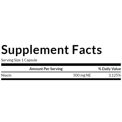 Swanson Niacin Ниацин 500 мг 250 капсул: Тип Витамин B