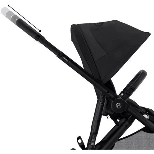 Прогулочная коляска Cybex Gazelle S BLK Moon Black (522002703): Ширина шасси 65 см