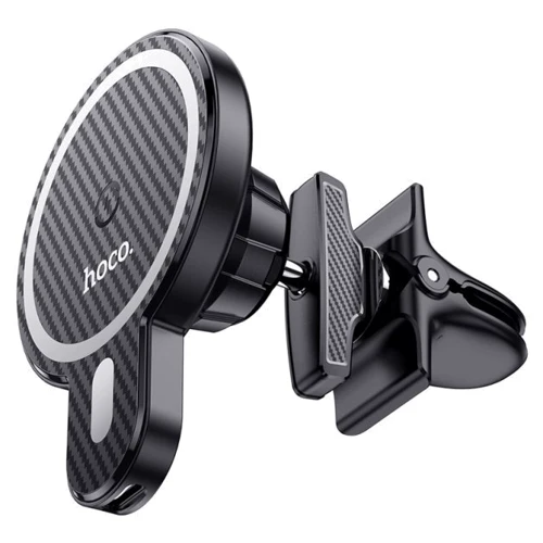 Держатель Hoco Car Holder Air Ven Wireless Charger 15W Black (CA85)