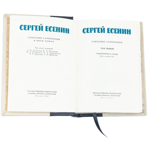 Сборник сочинений Сергей Есенин в 5 томах: Обложка Твердая